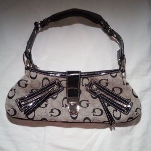 Grey and black Guess purse